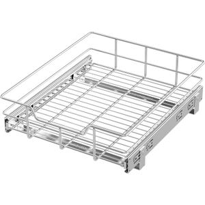 Pull Out Cabinet Organizer 15" W X 22" D, Slide Out Drawers For Kitchen Organizers and Storage, Pull Out Drawers For Cabinets Capacity Heavy Duty Caddy, Cabinet Shelves Chrome-Plated, Bathroom Pantry