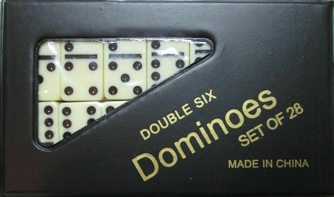 Dominoes Double Six Game Mini Travel Set of 28 Travel Game Tile Size is 1 5/8 inch x 3/4 inch x 1/4 inch for Travel