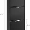 SoBuy Wall Mounted Shoe Cabinet with Motion Sensor LED Light, 19.7"x7.5"x51.6"