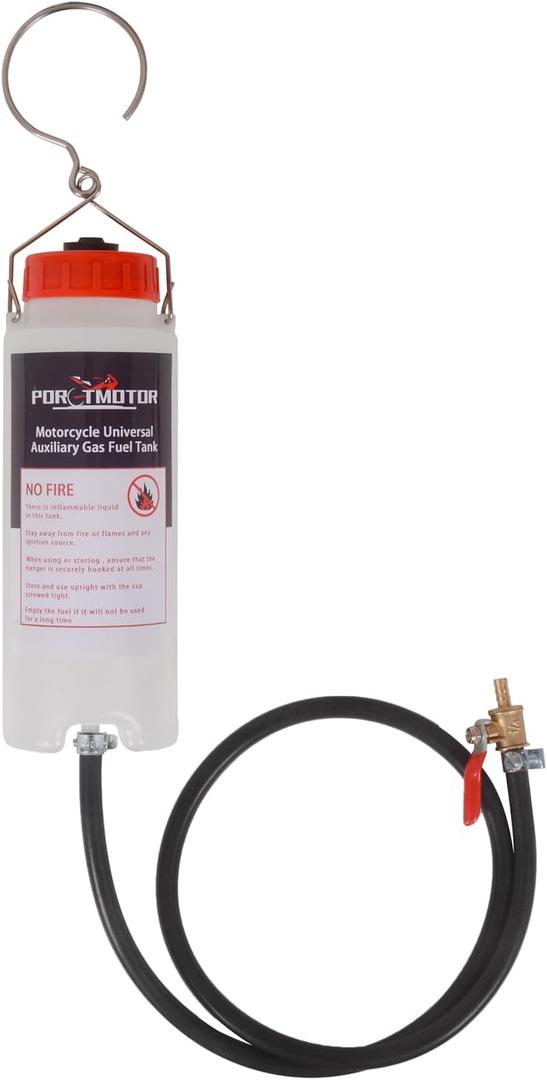 Motorcycle Auxiliary Fuel Tank (500ml with Vent) Gas Tank for Small Engine Work and Carburetor Tuning