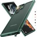 TOCOL for Samsung Galaxy S22 Ultra Case, Translucent Matte Hard Back [Military Grade Shockproof] [Anti-Scratch & Anti-Fingerprint] Slim Fit Protective Cover for Galaxy S22 Ultra Case 6.8'', Green