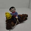 NACOCO Cowboy Rider Dog Costume for Dogs Clothes Knight Style with Doll and Hat for Halloween Day Pet Costume (L)