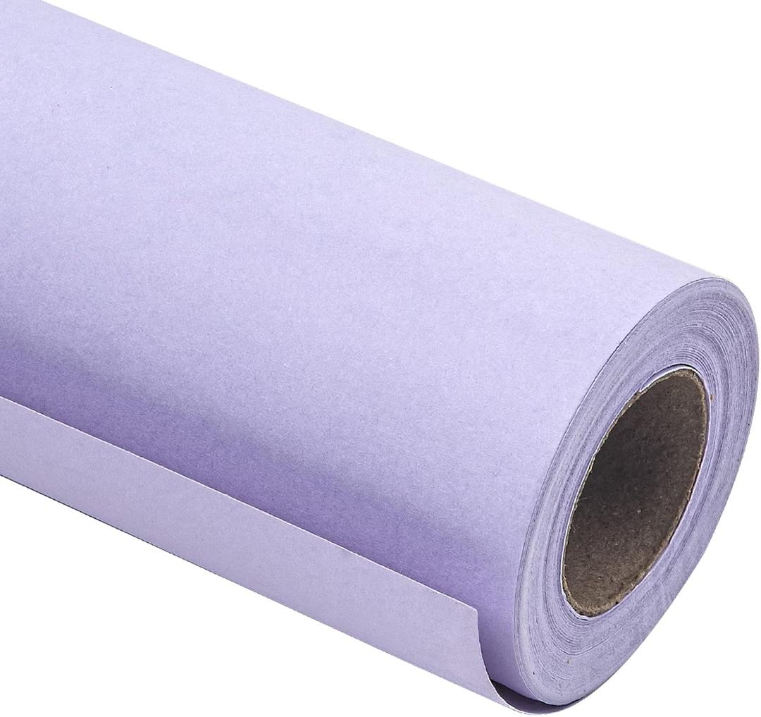 RUSPEPA Kraft Paper Roll - 30 inches x 32.8 feet - Recyclable Paper Perfect for Wrapping, Craft, Packing, Floor Covering, Dunnage, Parcel, Table Runner, Light Purple