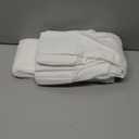 Pinch Pleat White Kitchen Curtains 36 Inch Length 2 Panels Set Back Tab Privacy Semi Sheer Linen Cafe Curtain Modern Neutral Short Tier Curtains for Small Window Front Door Bathroom RV Camper 36x36