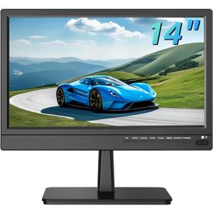 14 inch Small Kitchen TV Portable with Antenna ATSC Tuner, Built-in TV Stand and Remote Control, HDMI, USB, TF,Hearphone Jack for Kitchen/Bedroom/Car/RV/Camping