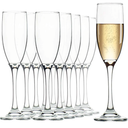 UMEIED Champagne Flutes Set of 12, 6 Oz Premium Champagne Glasses for Parties, Weddings, Classic Sparkling Glass, Crystal Clear