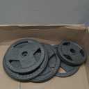 Cast Iron 1" Standard Weight Plates Including 5FT Standard Barbell Bar & Star Locks, 45 Pounds Set (35 Lbs Plates + 10 Lbs Barbell Bar), Multiple Packages
