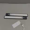 EZVALO Under Cabinet Lighting, 98 LED Rechargeable Motion Sensor Light Indoor, Magnetic Dimmable Closet Lights with 3 Color Temps, Wireless Under Counter Lights for Kitchen, Stairs(Grey, 2 Pack) (Gray)