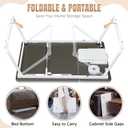 Nuanchu Withe Laptop Desk with Phone Holder Adjustable, 7 Gears