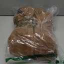 FLAVOR Men's Classic Leather Jacket Suede Winter Coat with Removable Collar (X-Large, Brown)