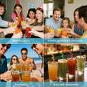 100PCS Flexible Plastic Straws, Colorful Disposable Bendy Party Fancy Straws12.8inch Extra Long Straws Party Decorations