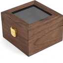 JEKKAH Solid Wood 2 Watch Box Vintage Wooden 2 Watch Storage Box Display Wooden Box For Home Storage, Travel And Display