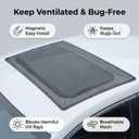 Magnetic Car Sunroof Shade Breathable Mesh, Car Window Shades for Camping, Sunroof Cover UV & Bug Protection, Car Camping Essentials for SUV Jeep, Quick Install Awning Side Windows Cover (49×39 inch)