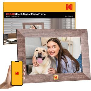 KODAK 8Inch WiFi Digital Picture Frame, 1280x 800 IPS HD Touchscreen Digital Photo Frame with 32GB Storage, Easy Setup to Share Photos or Videos Instantly from Anywhere(Khaki-WiFi)