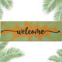 Long Doormat 48x 16 inch Front Door Mat Palm Leaf Doormat Door Mat Welcome Mat for Front Door Porch Entrance Decor