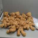 HyDren 18 Pcs Bear Stuffed Animals Bulk 12 Inch Soft Plush Bears Doll with Bows Small Stuffed Toy for Girl Boy Baby Shower Christmas Valentine Birthday Decor Gift Party Favors (Light Brown)