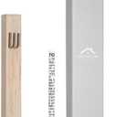 Wood Mezuzah Case with Scroll for Door Modern/Traditional Design, Easy Peel and Stick Mezuzah Cover, Home Blessing and Protection Houswarming Gift (White Oak+ Wood, 6 Inches)