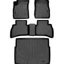 SMARTLINER All Weather Protection Custom Fit Black 2 Row Floor Mats and Cargo Liner Set Compatible with 2017-2023 Mercedes Benz C-Class (Only Fits Coupe Models)