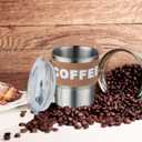 2 Stainless Steel 400ml Coffee Mugs with Lids Portable Coffee Travel Mug Reusable Coffee Mugs