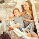 Double Boho Macrame Hammock with Elegant Tassels for Patio, Yard, Beach Wedding Decor, Outdoor and Indoor Up to 450lbs Include Tie Ropes and Drawstring Bag