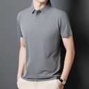 Men's Golf Polo Shirts Light Weight Business Casual Athletic Short Sleeve Polos Comfy Breathable Wicking (Gray, XL)