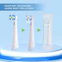 Replacement Toothbrush Heads Compatible with Oral-B iO 3/4/5/6/7/8/9/10 Series Ultimate Clean Electric Toothbrush,for Oral-B iO Electric Toothbrush,12 Pack (White, Medium)