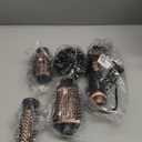 Terviiix 4-in-1 Hot Air Rotating Blow Dryer Brush Kit – 1000W with Rotatable Round Brushes (2 Sizes), Oval Volumizer, and Diffuser – Ideal for Curly Hair, with Arthritis-Friendly Big Buttons, Black