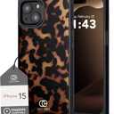 Cocomii - Rectangle Case Compatible with iPhone 15 - Compatible with MagSafe, Classic Tortoise Shell, Elegant Animal Print, Magnetic Phone Case for iPhone 15 6.1 inch, Black/Brown