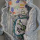 Reborn Baby Doll Clothes 12 Pcs Dinosaur Outfits Accessories for 17-22 Inch Babydolls Reborn Baby Boy Accessories Doll Bassinet Soft Crib Bed with Diaper Bottle Pacifier