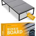Meliusly Heavy Duty 10mm Bunkie Board Twin Size (38x75'') Patent Pending Low Profile Bed Board Design - Breathable, Noise Minimizing, Moisture Resistant Bunkieboards, Low Profile Bed Support