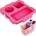 Half Topper Tray Accessories for Bogg Bag X-Large, Waterproof EVA Phone Holder & Top Cup Holder Fit for Stanley Cup 40oz - Organizer & Tray Topper for Bogg Bag (Pink)