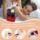Ellbest 4Pcs Rollerball Bottles Set 50ml Gradient Red Glass Deodorant Roller Bottle with Plastic Roller Ball and 2Pcs Opener Perfume Roll On Bottles Deodorant Containers for Essential Oils (Black Lid)