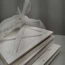 [2025 New] Natural Wood Christmas Tree Collar Stand for Real Trees up to 7.5ft, Durable Tree Base Cover with Easy Installation, Home Holiday Christmas Decoration (Washer White, D-27 Inch)