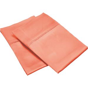 Superior MO300SDPC SLCO, Cotton 300 Thread Count Envelope Closure Pillowcases, Standard, Coral, 2 Piece