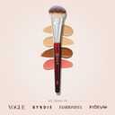 BK BEAUTY BRUSHES - 109 MINI CONTOURED FOUNDATION - Face Brush for Liquid or Cream Foundations - Bronzer, Blush & Highlighter Makeup Brush