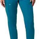 Fabletics Women's Active Scrub Jogger - MotionTech, Pocket-Packed, Lightweight, Wrinkle-Resist, Semi-Slim Fit (2X, Caribbean Blue)