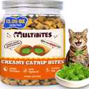 13.05oz Catnip Treats for Indoor Cats with Taurine for Cats | Cat Nip Treats with Taurine and Vitamins for Digestive Health & Mood Support. Chicken Flavor Crunchy and Soft Cat Treats (Brown)