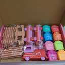 Train Set Toy Toddlers for 1-3 Learning Toy for Ages 1 2 3,Montessori Learning Matching & Sorting Toys,Christmas Birthday Gift Boys Girls (Pink)