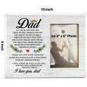 Yuzi-n Dad Gift From Daughter Son, Best Father Gifts Idea, Meaningful Gift for Father, to My Dad I Love You Wood Picture Frame for 4x6 Inches Photo