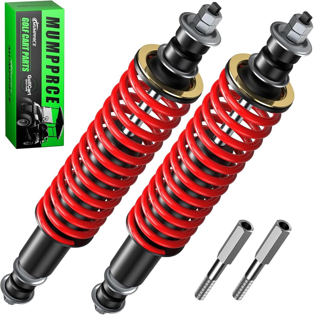 EZGO Golf Cart Heavy Duty Coil Spring Shock Absorber for TXT/Medalist 1994-UP Gas or Electric Models, EZGO TXT Front and Rear Shock Absorber, Replaces OEM# 70928-G01, 76418-G01, 70630-G01