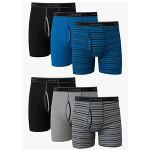 Hanes mens Underwear Boxer Briefs Pack, Cool & Breathable Cotton Moisture-wicking Underwear for Men, No Ride Up, XL