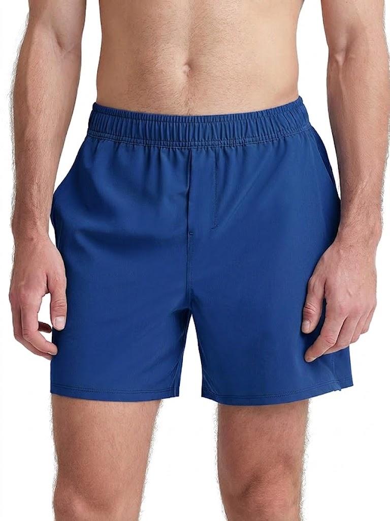 ODODOS Men's Athletic Shorts with Pockets 7" Quick Dry Lightweight Workout Gym Running Shorts, Royal Blue, Small