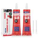 Fabric Glue Permanent (60 ML x 2) Craft Liquid Stitch Fabric Glue for Patches, Denim, Cotton, Fabric, Lenin & More, Flexible & Machine