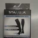 Physix Gear Compression Socks 20-30 mmHg - Men & Women - Running, Nurses, Shin Splints, Flight, Travel Black/Grey, S/M