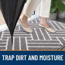 OLANLY Large Indoor Door Mat, 59x35 Inch, Dirt Resistant and Absorbent, Non-Slip Rubber Backing Floor Mats, Easy Clean Low-Profile Doormat for Entryway, Front Door, and Inside Entrance, Grey