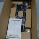 Dual Monitor Stand with Built-in Power Outlet, Vertical Stack Freestanding Monitor Mount for 13-32 inch Flat Curved Computer Screen, Metal Base, Height Adjustable, Max VESA 100x100mm