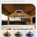 Fanbulous Outdoor Ceiling Fans with Light for Patios, 24" Weatherproof Plug in Ceiling Fan, Gazebo Fan Remote&APP Control, 3CCT Dimmable,Caged Ceiling Fan with Hanging Hook for Porch, Pergola,Canopy