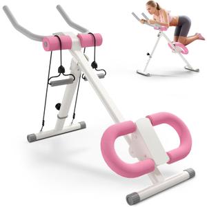 Ab Machine, Adjustable Ab Workout Equipment, Ab Trainer Machine for Abs Workout, Ab Workout Machine for Body Shaping Foldable Waist Trainer at Home Gym