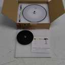 Portable LED Mushroom Table Lamp, Cordless Desk Night Light with 5200mAh Rechargeable Battery, Stepless Dimming Small Lamp with 3 Color and Brightness Control for Bedroom/Patio/Bar/Coffee shop (Black)