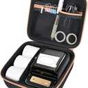 ALKOO Case Compatible with NIIMBOT B21 / B1 Label Maker Wireless Thermal Label Printer, Holder for Inkless Label Maker & Labeling Tapes Refills, with Mesh Pocket for Cable Accessories (Black)